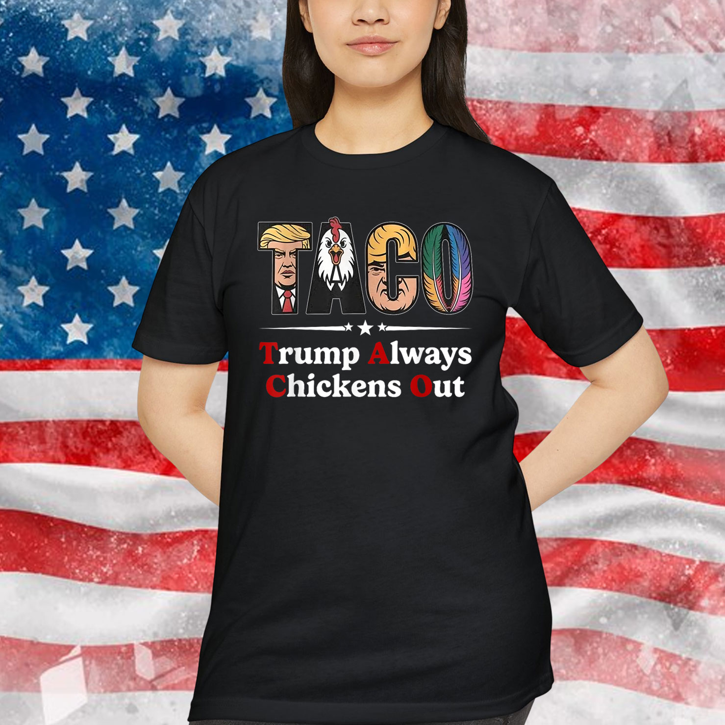 Let's Go Taco Trump Chicken Out America Shirt