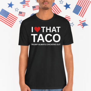 Funny Taco I Love That Trump Always Chickens Out Shirt