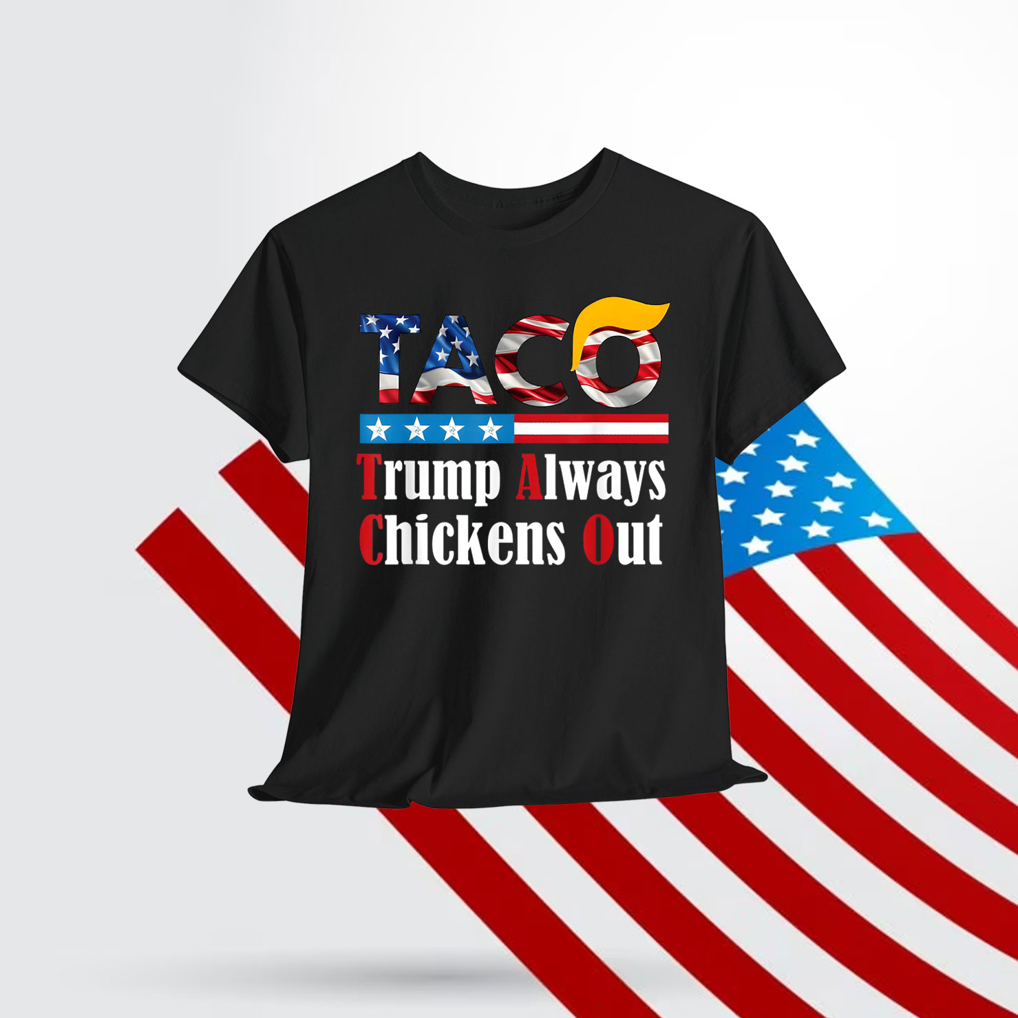 Funny Taco Trump Always Chickens Out Shirt