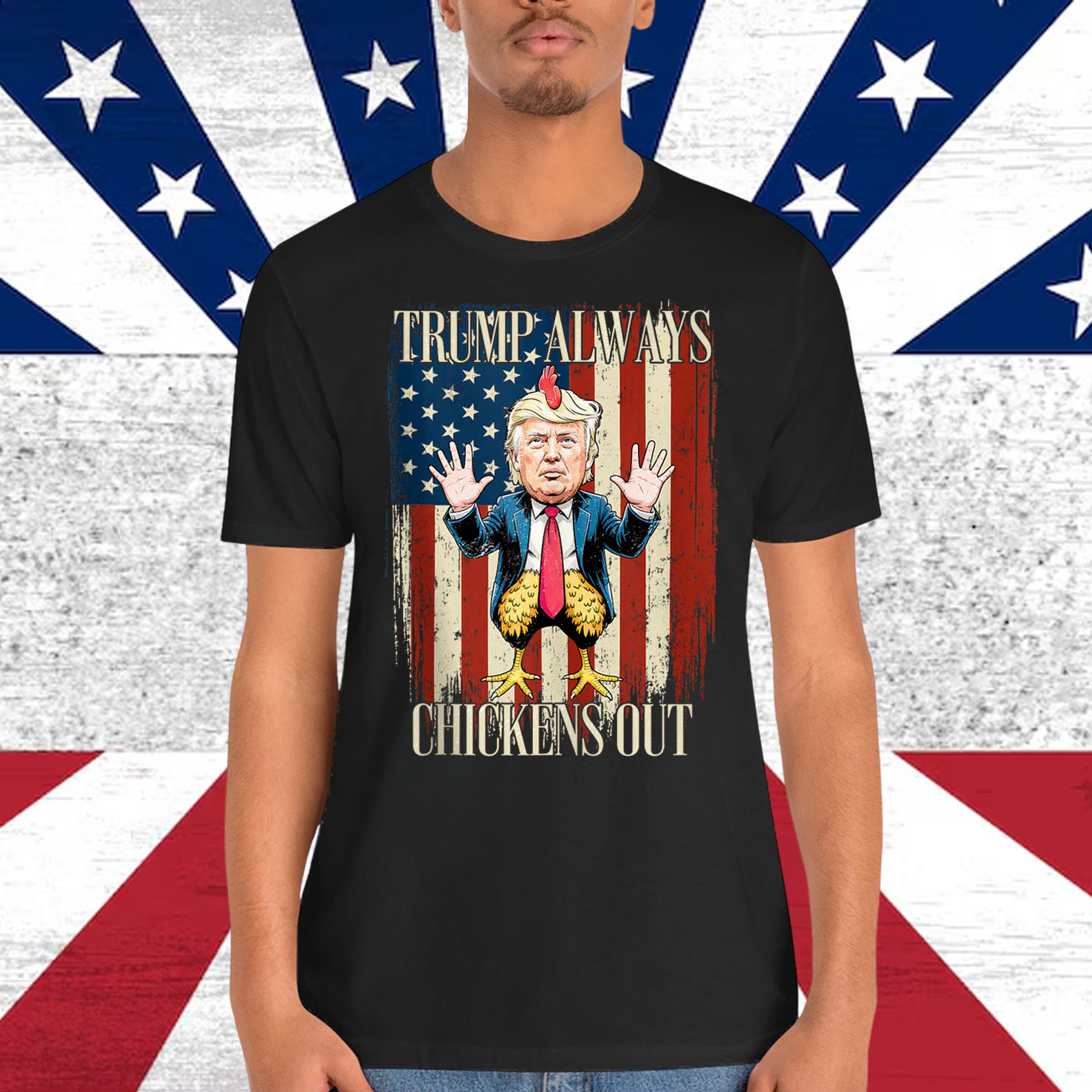 Taco Trump Always Chickens Out Shirt