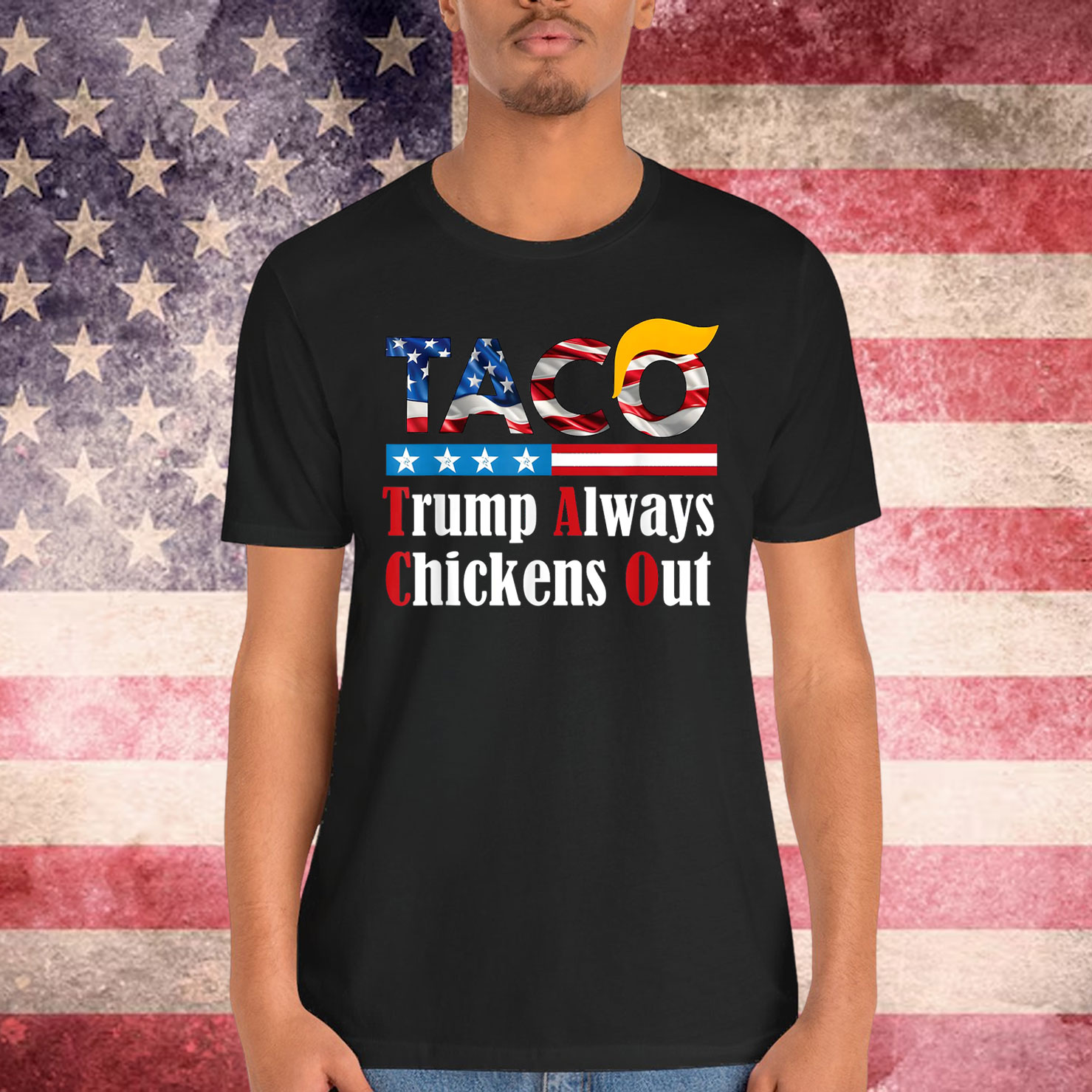 Funny Taco Trump Always Chickens Out Shirt