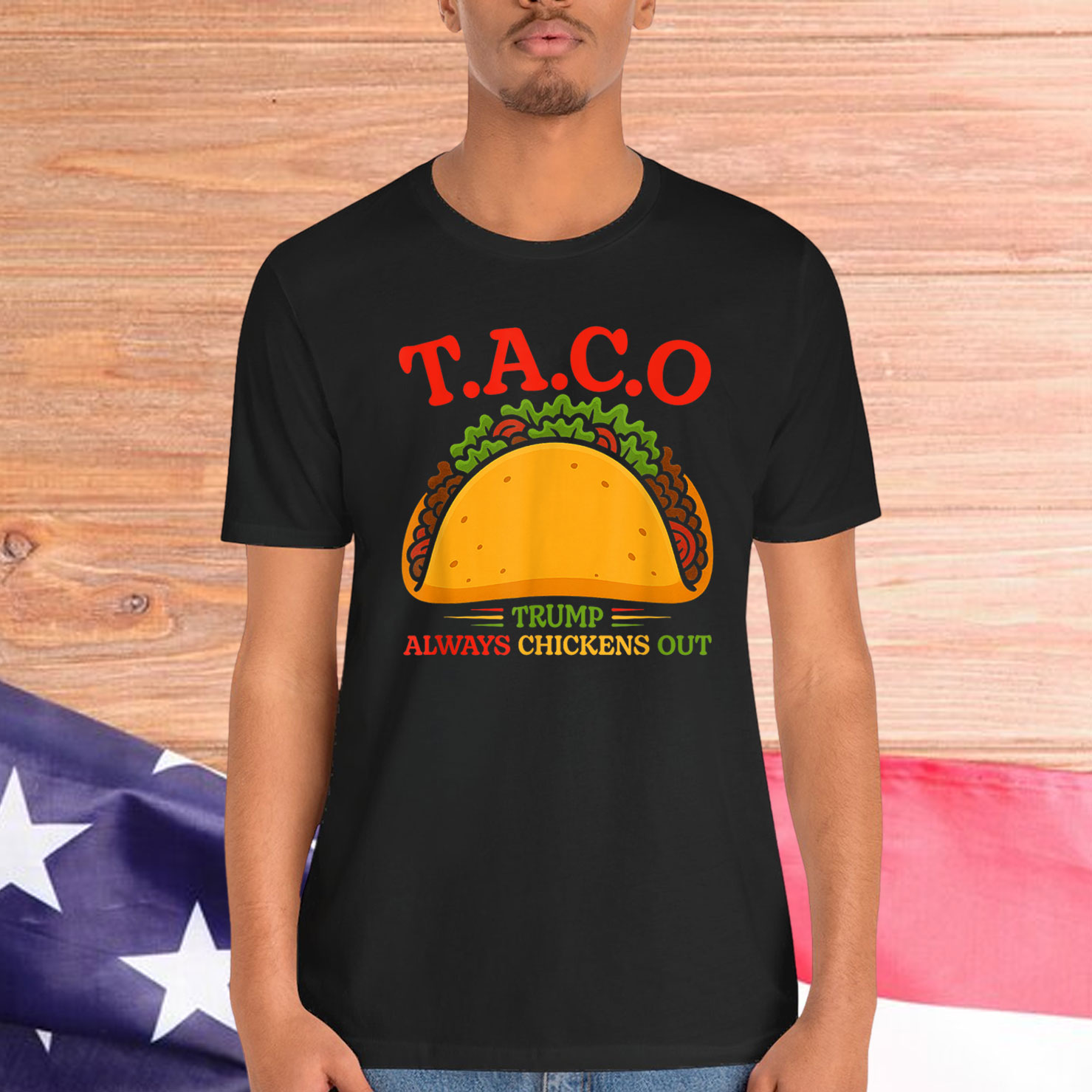 Funny Taco Trump Always Chickens Out Shirt