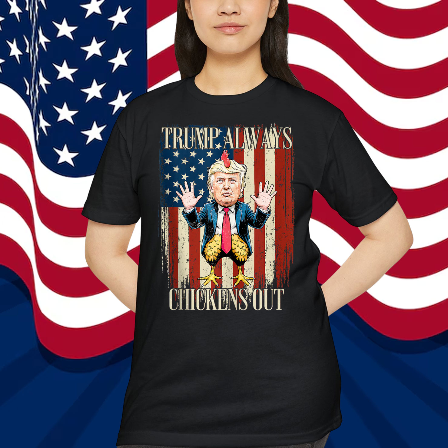 Taco Trump Always Chickens Out Shirt