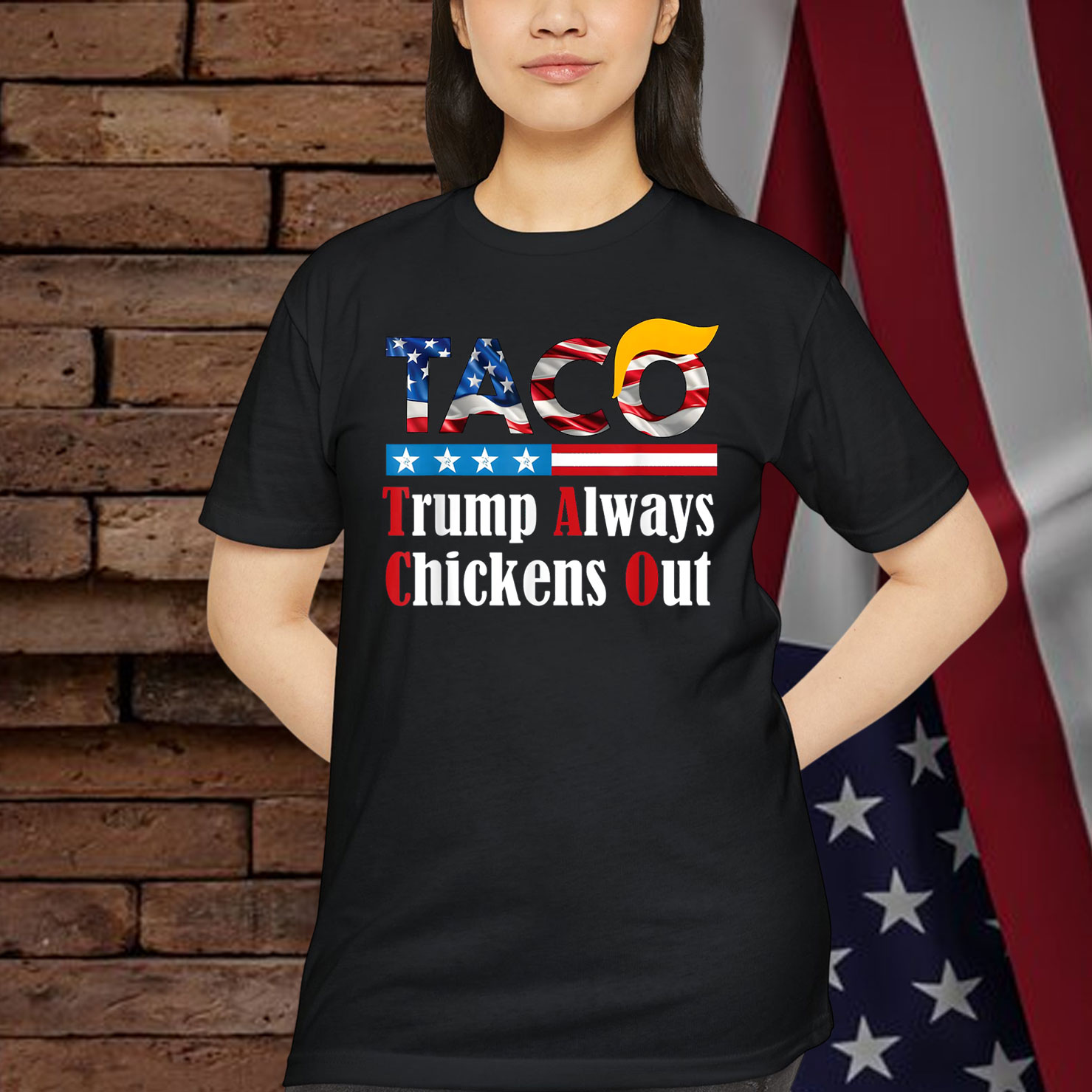 Funny Taco Trump Always Chickens Out Shirt