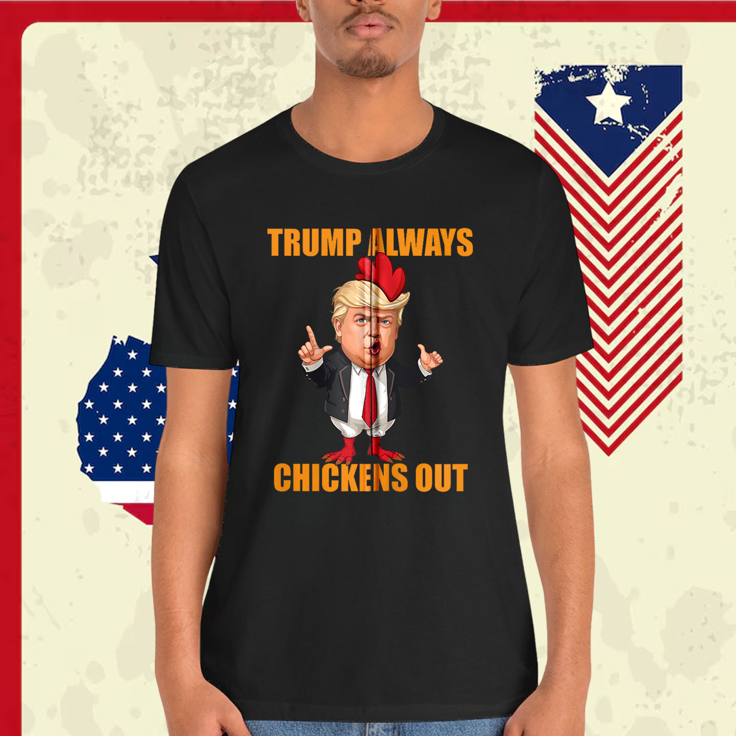 Let's Go Funny Trump Always Chickens Shirt