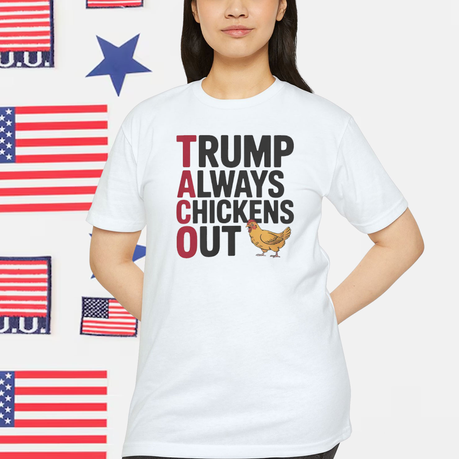Political TACO Trump Always Chickens Out Shirt