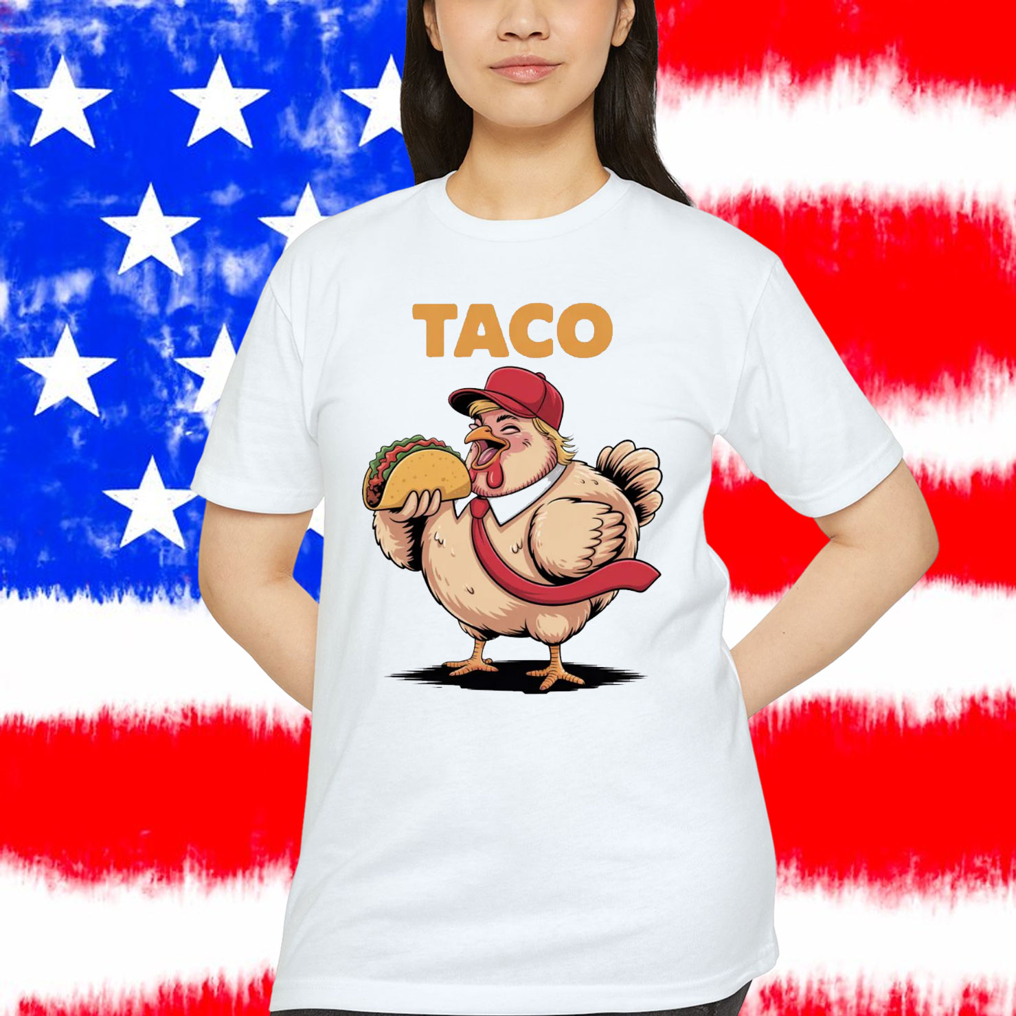 Trump Always Chickens Out Taco Shirt