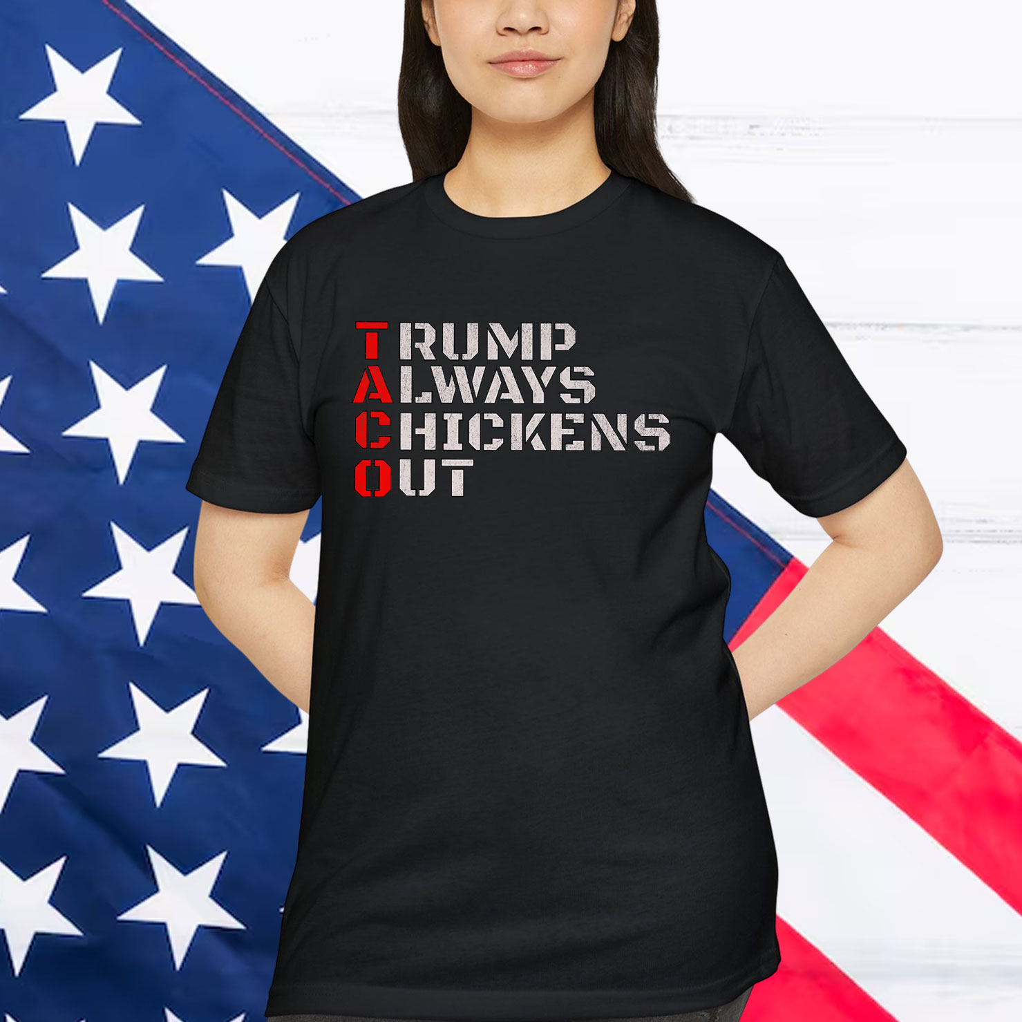 Taco Humor Trump Always Chickens Shirt