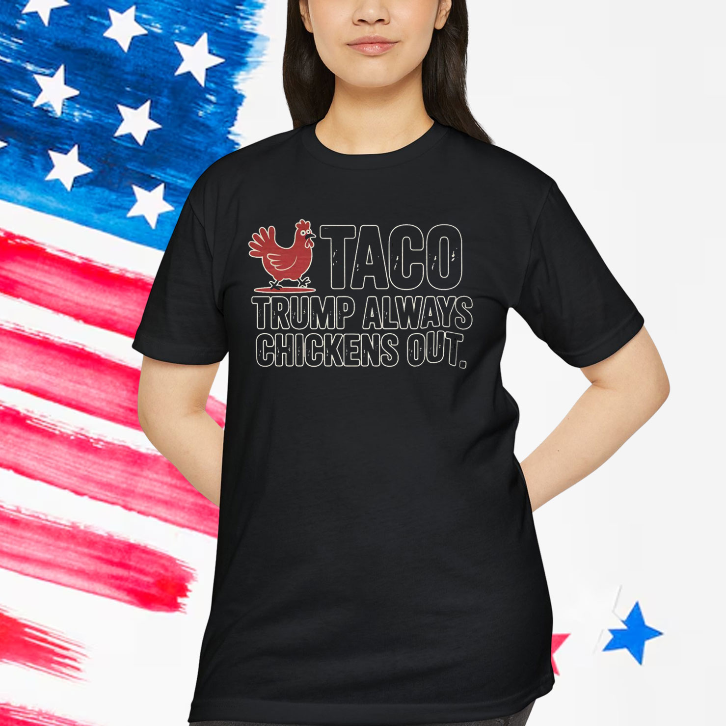 Taco Trump Always Chickens Out Shirt