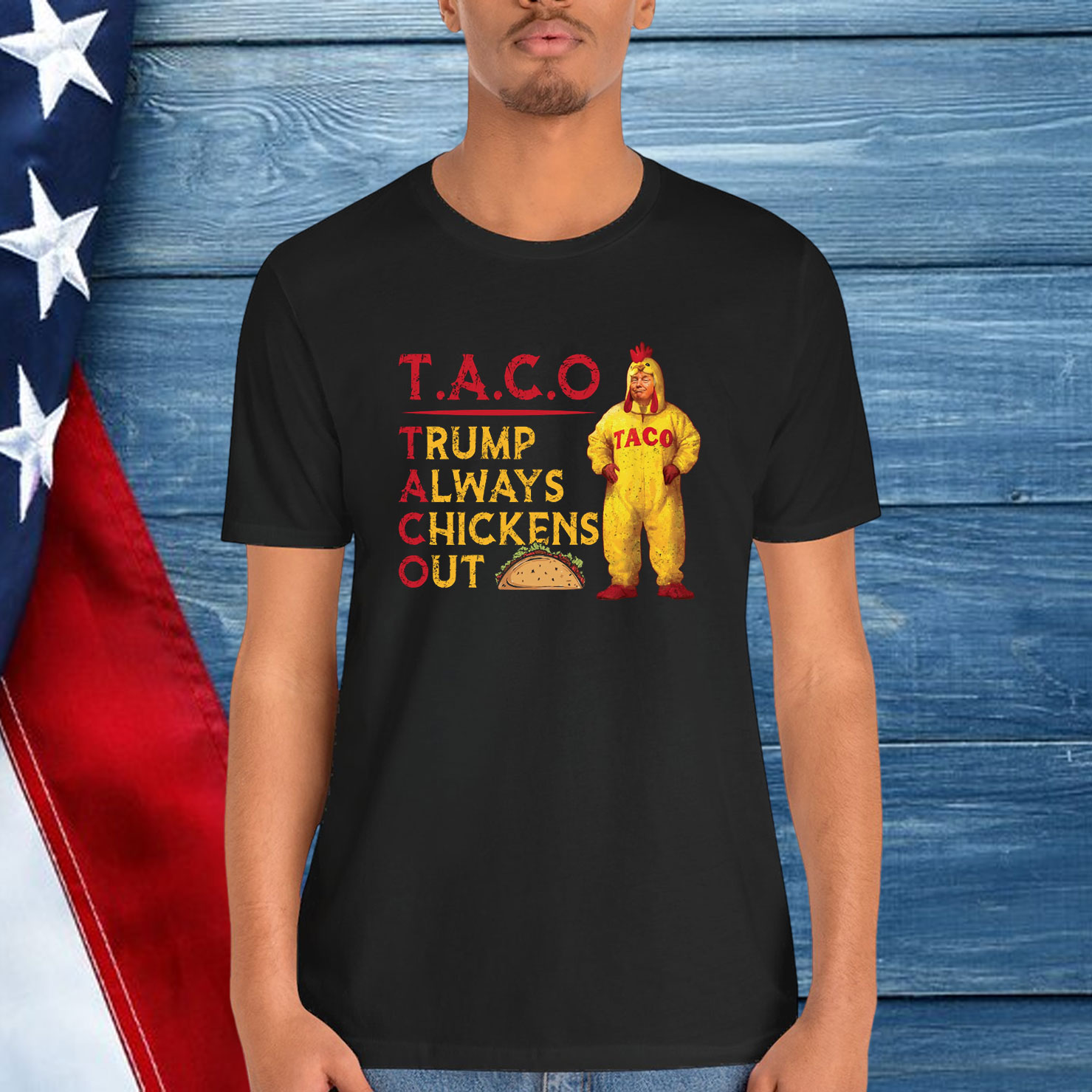 Taco Trump Always Chickens Out Shirt