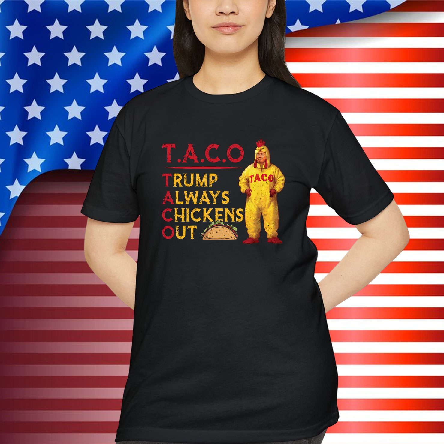 Taco Trump Always Chickens Out Shirt