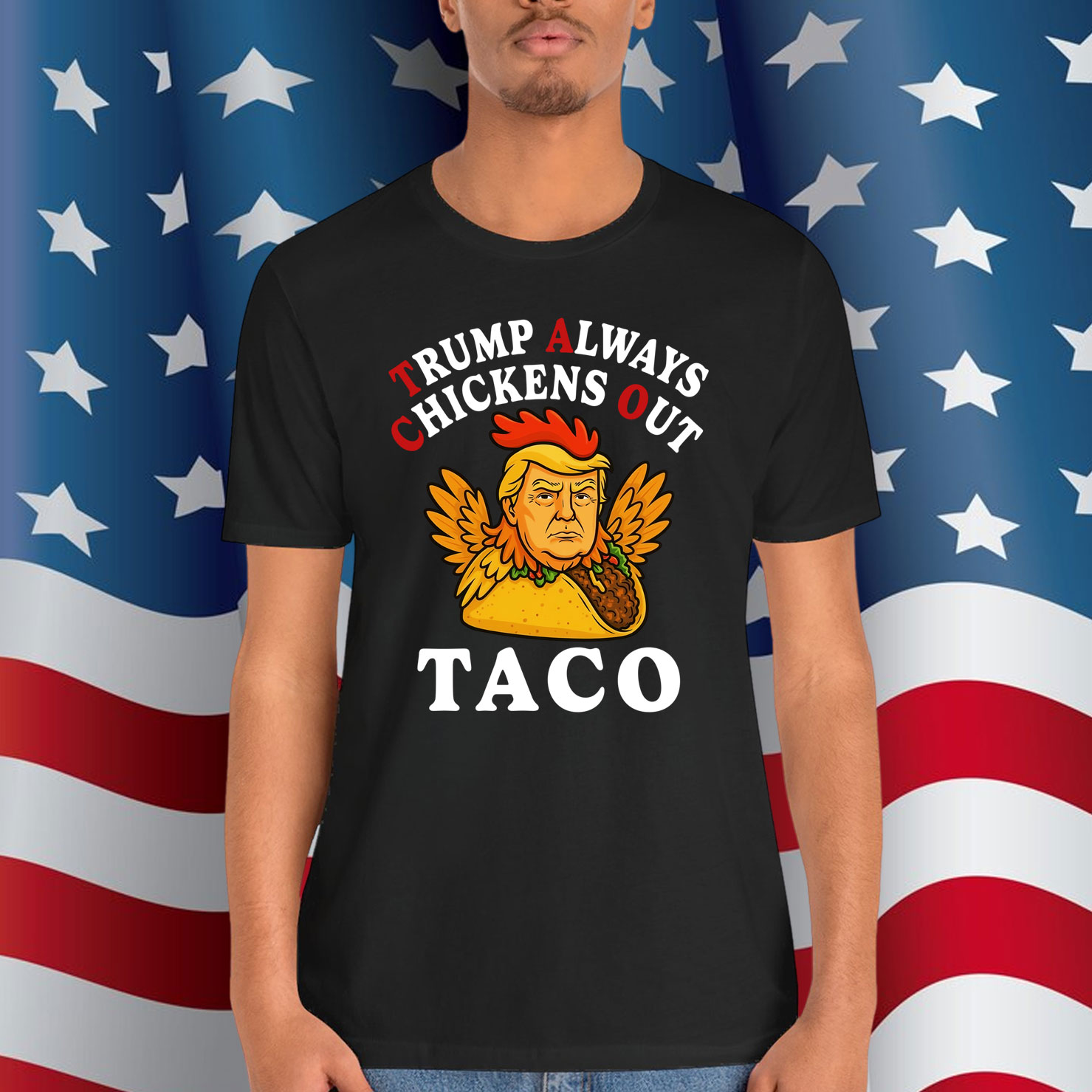 Let's Go Taco Trump Always Chickens Out Shirt