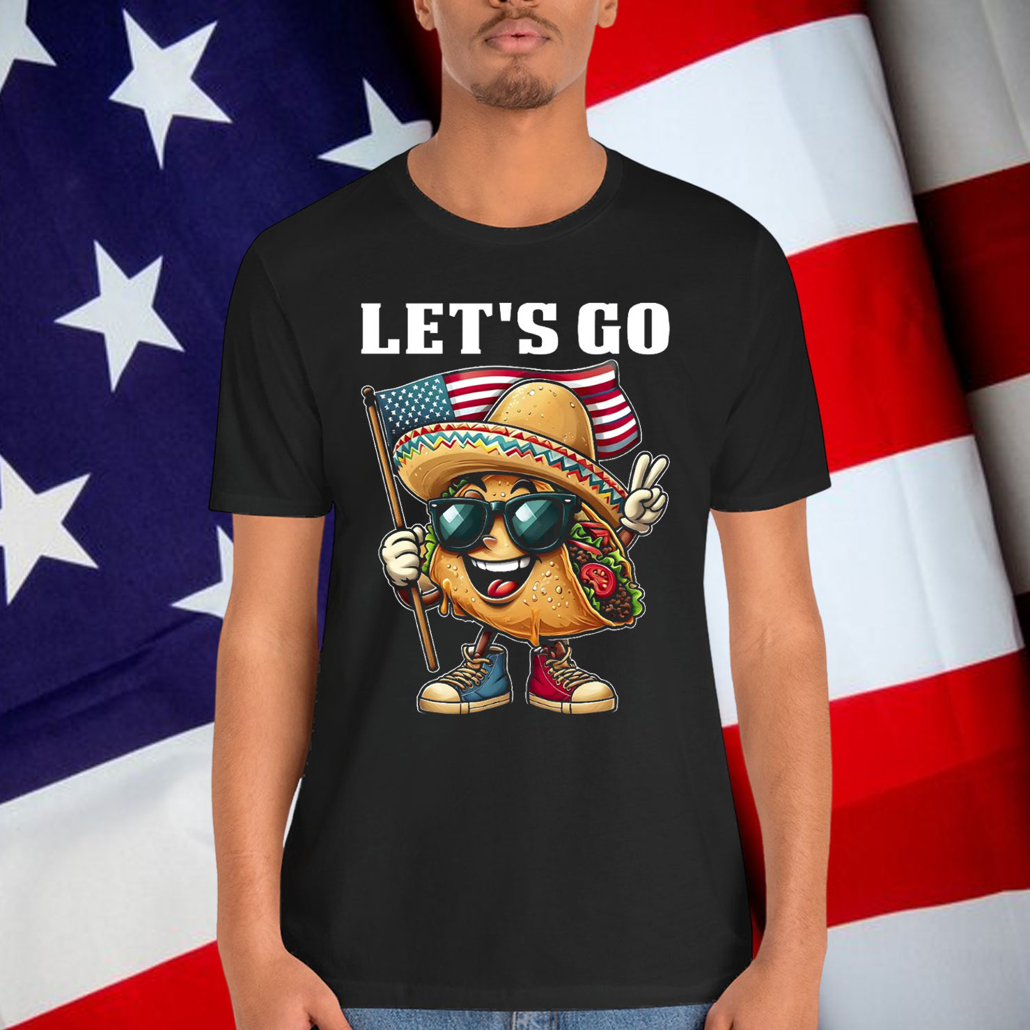 Let's Go Taco Trump Always Chickens Patriotic T-Shirt