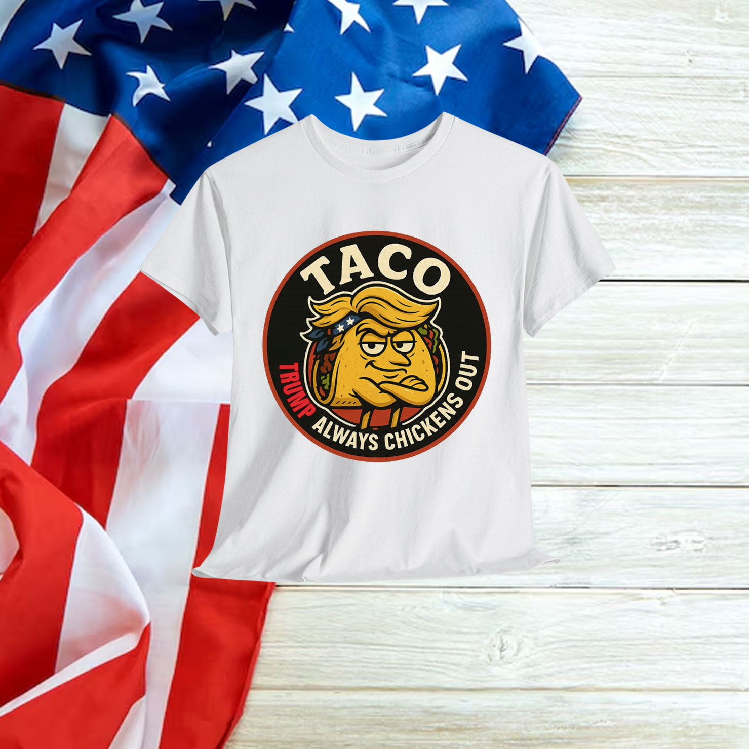 Trump Funny Anti Liberal Taco Chickens T-Shirt