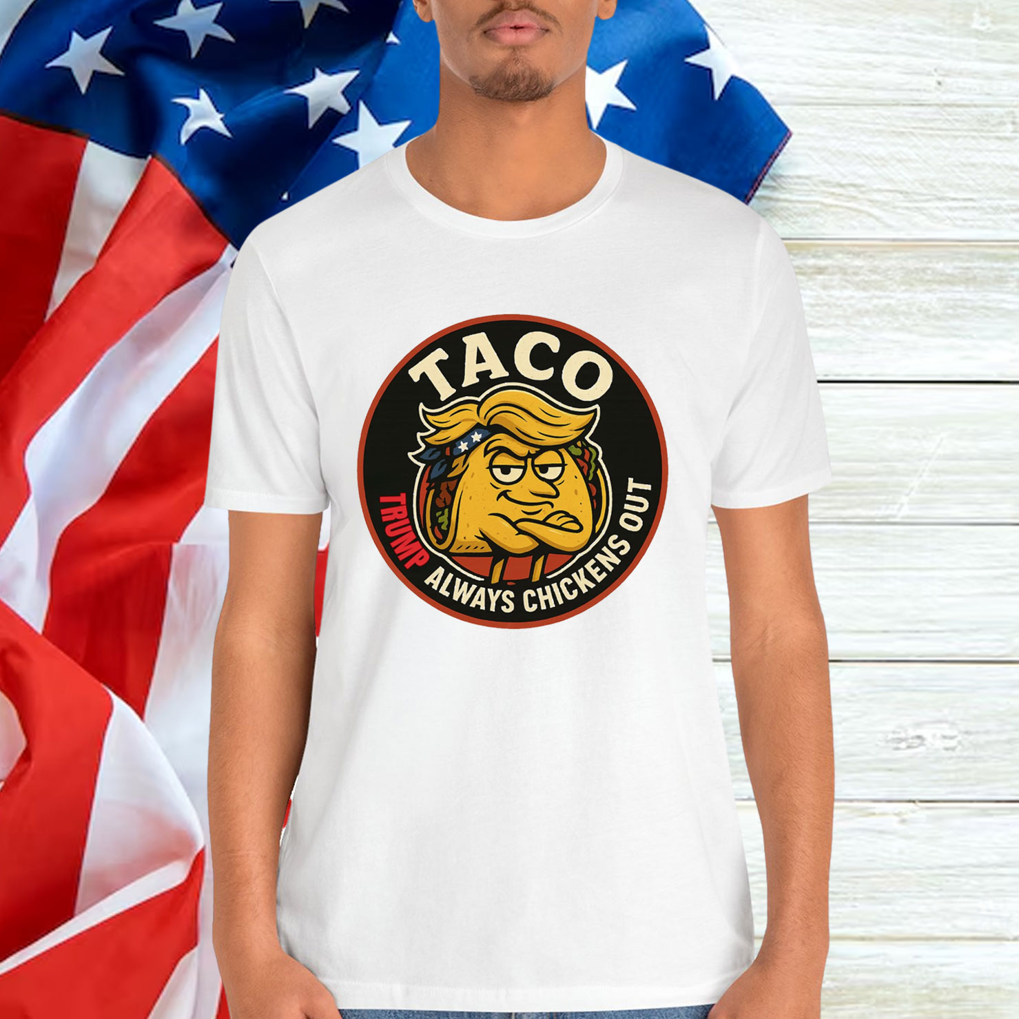 Trump Funny Anti Liberal Taco Chickens T-Shirt