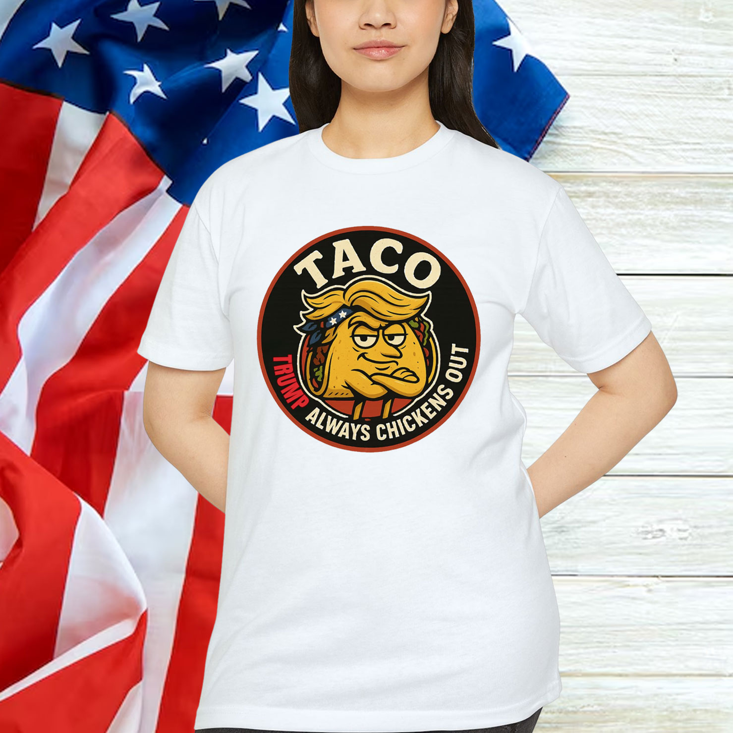 Trump Funny Anti Liberal Taco Chickens T-Shirt