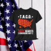 Funny Trump Always Chickens Out Taco Map T-Shirt