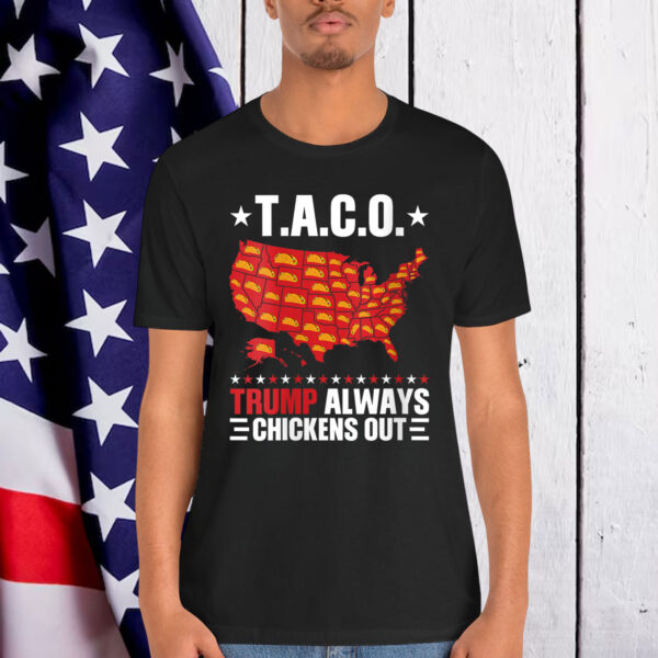 Funny Trump Always Chickens Out Taco Map T-Shirt