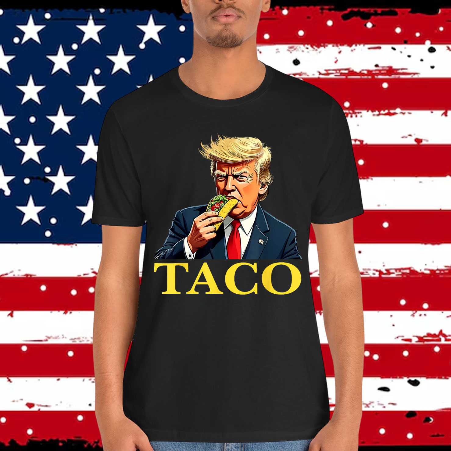 Taco Funny Trump Always Chickens Out Men T-Shirt