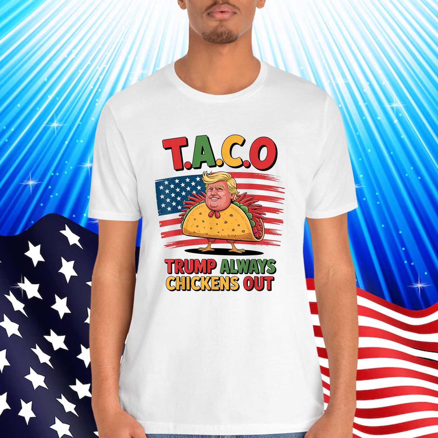 Let's Go Always Taco Trump Always Chickens Funny Out T-Shirt