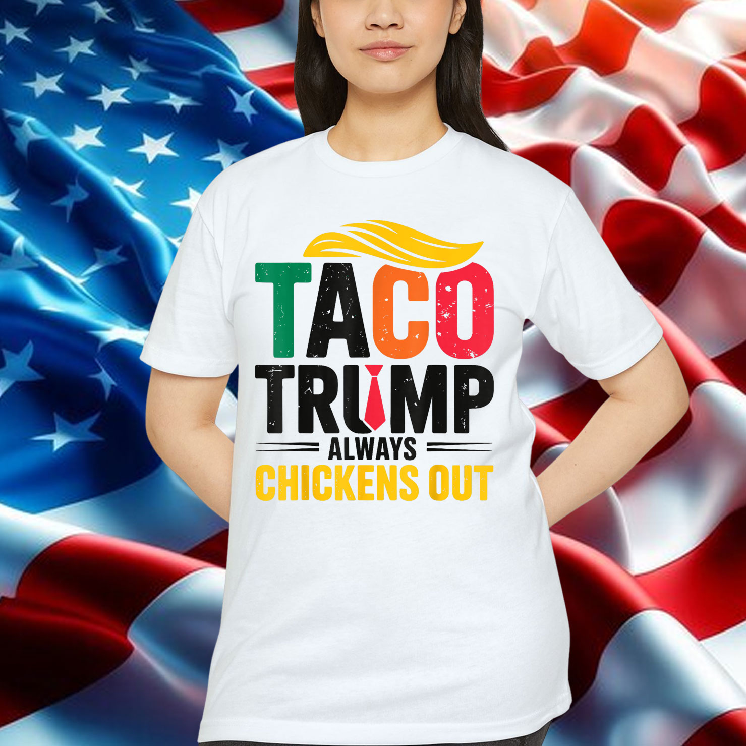 Let's Go Taco Trump Always Chickens Out T-Shirt