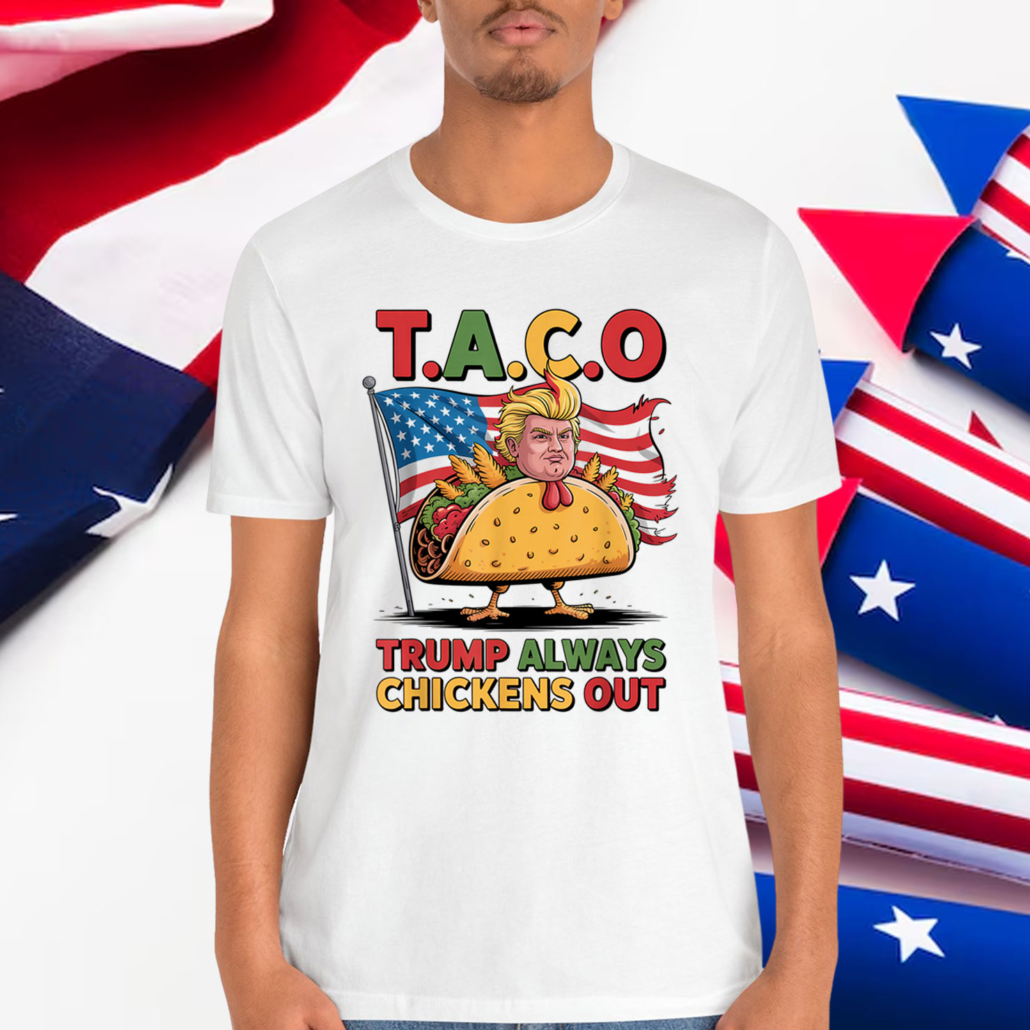 Funny Taco Chickens Trump Out T-Shirt