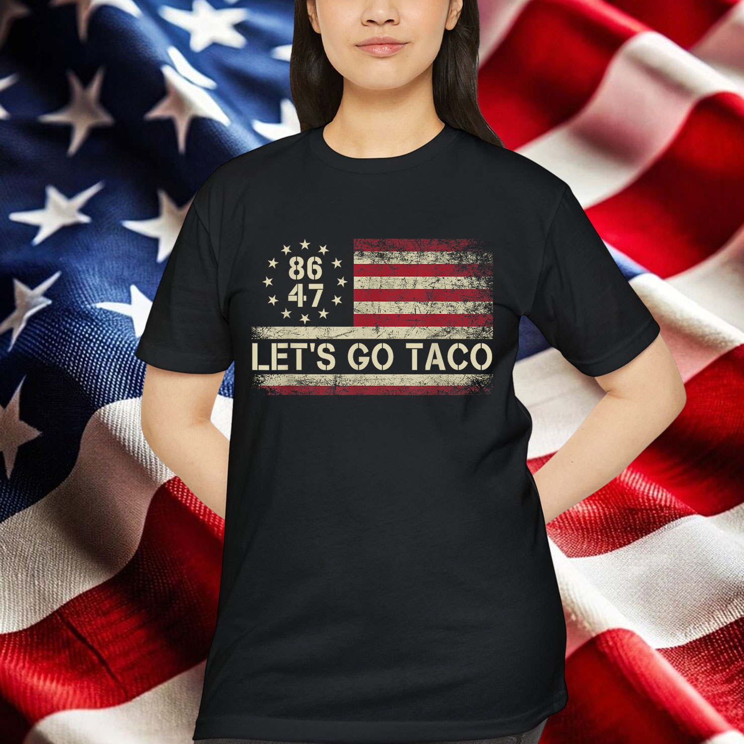 Let's Go Taco Funny Trump Always Chickens Out T-Shirt