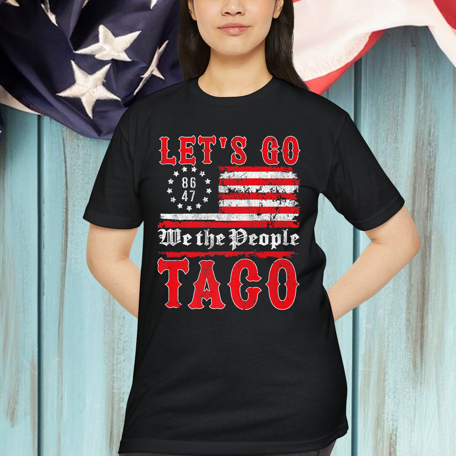 Let's Go Taco Funny Trump Always Chickens Out Premium T-Shirt