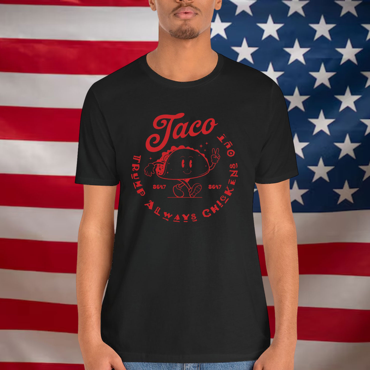 Lets Go Taco Trump Always Chickens Out T-Shirt