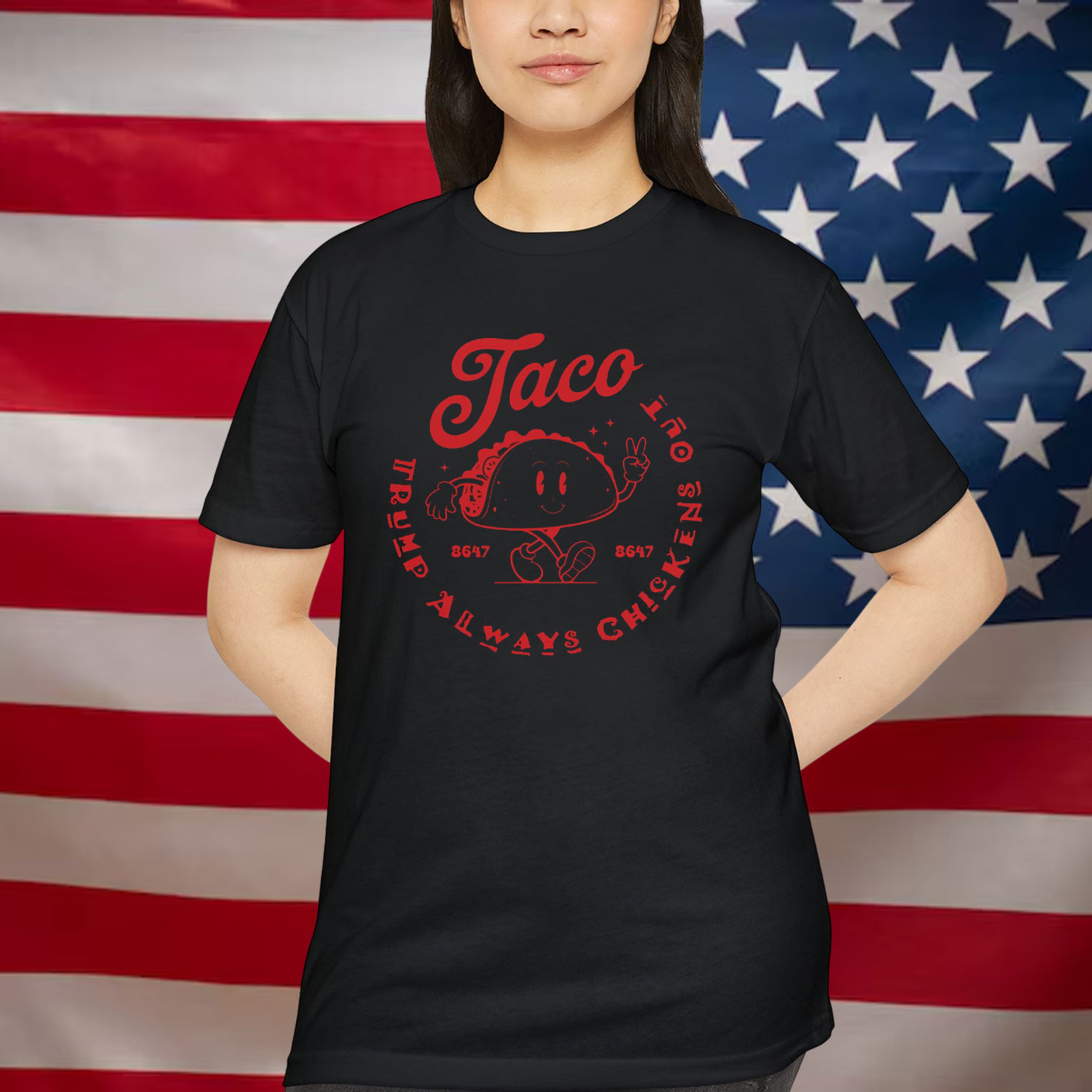 Lets Go Taco Trump Always Chickens Out T-Shirt