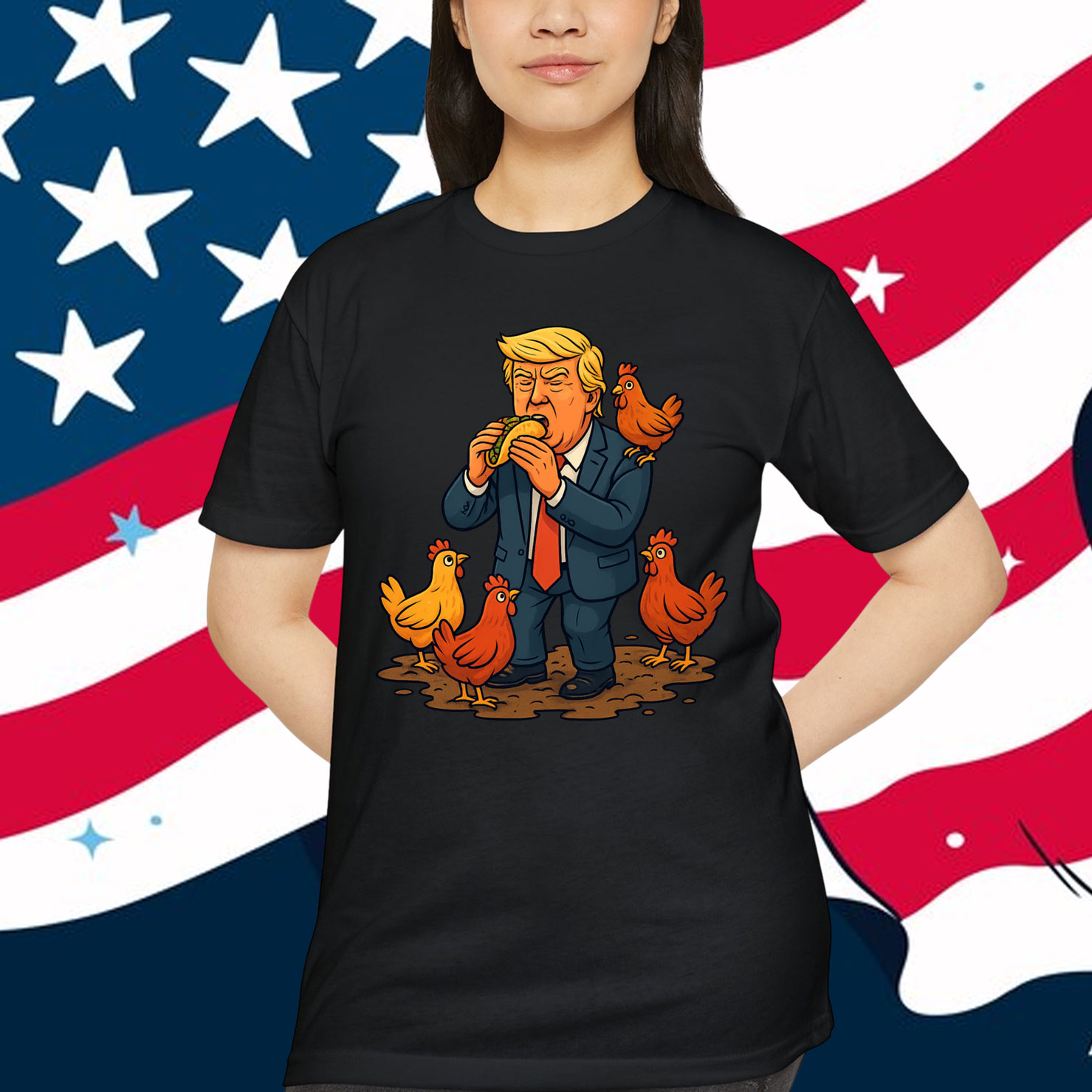 Let's Go Taco Always Chickens Trump T-Shirt