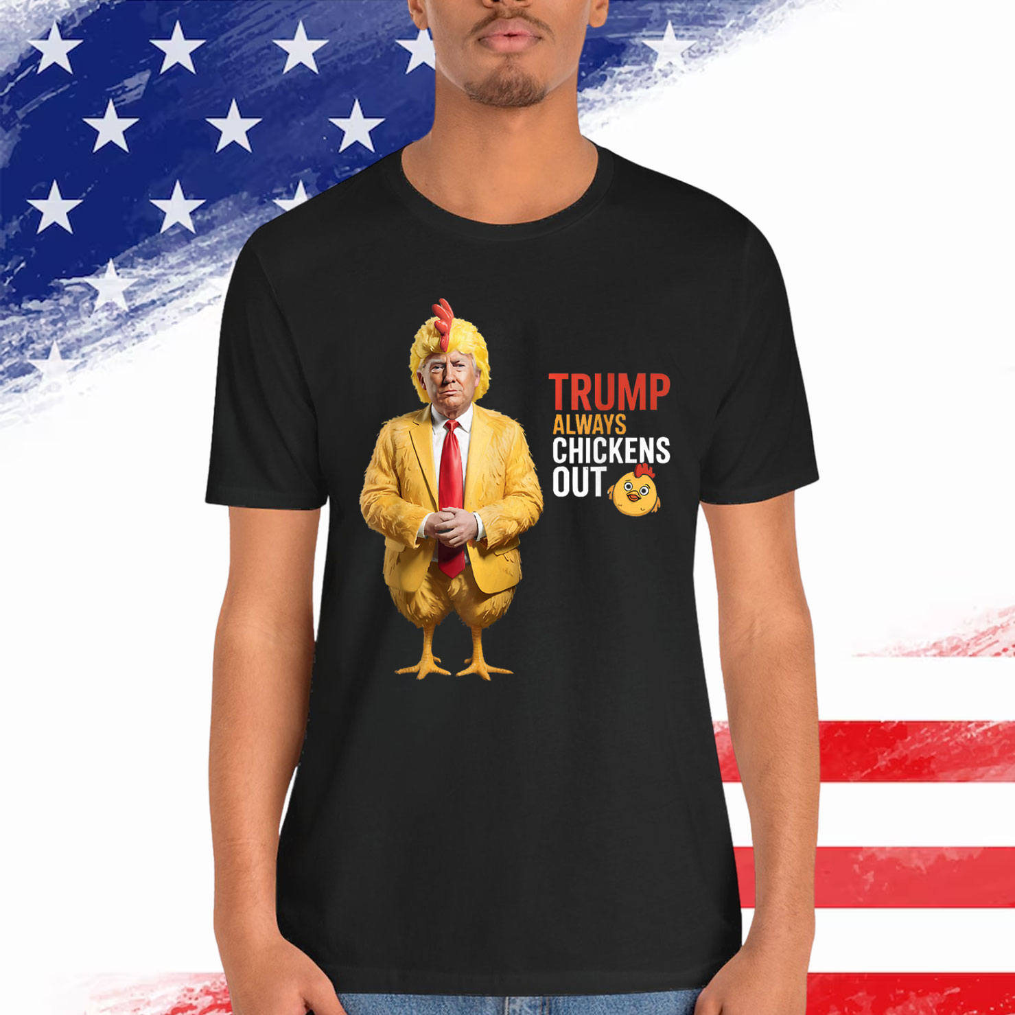 TACO Trump Always Chickens Out Funny T-Shirt