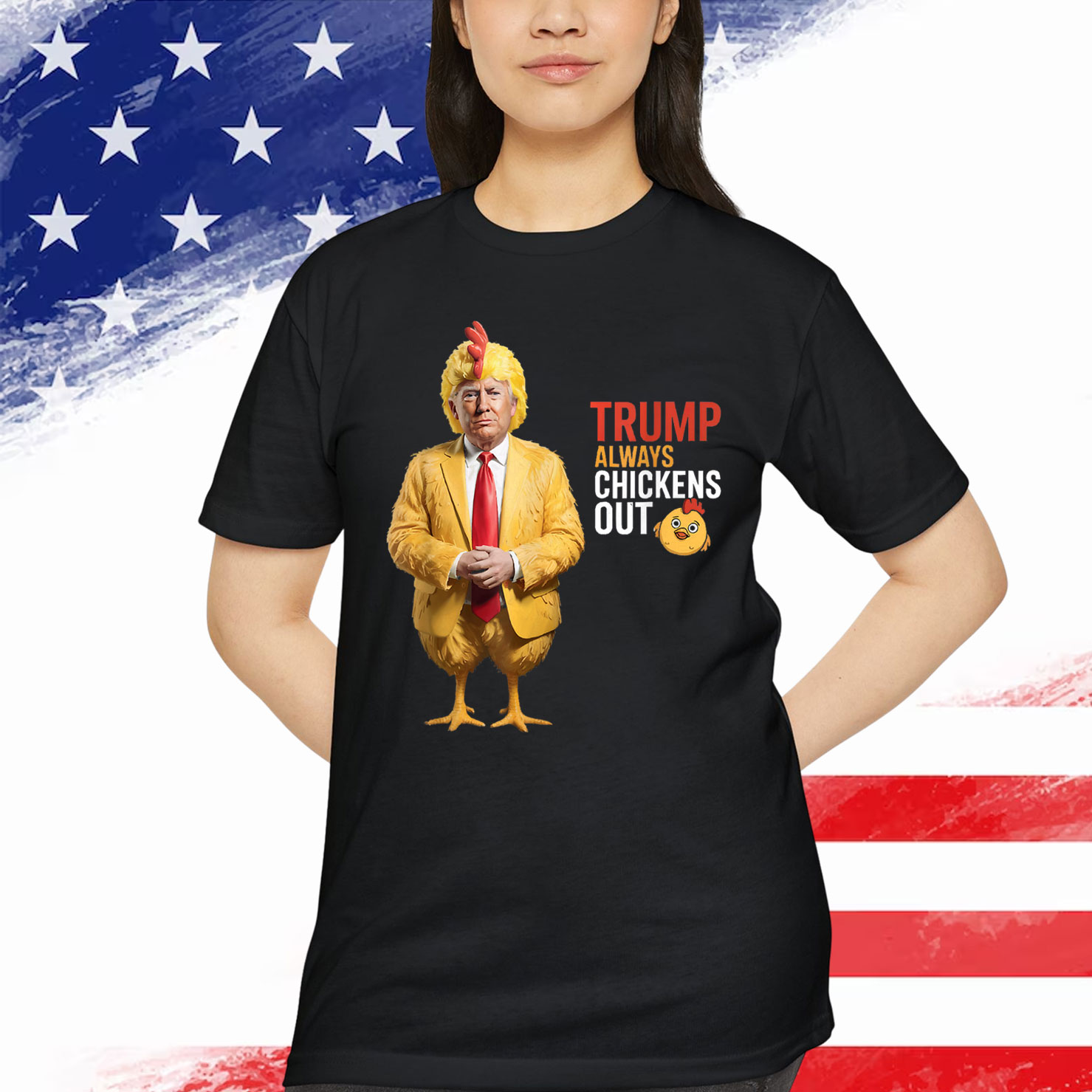 TACO Trump Always Chickens Out Funny T-Shirt