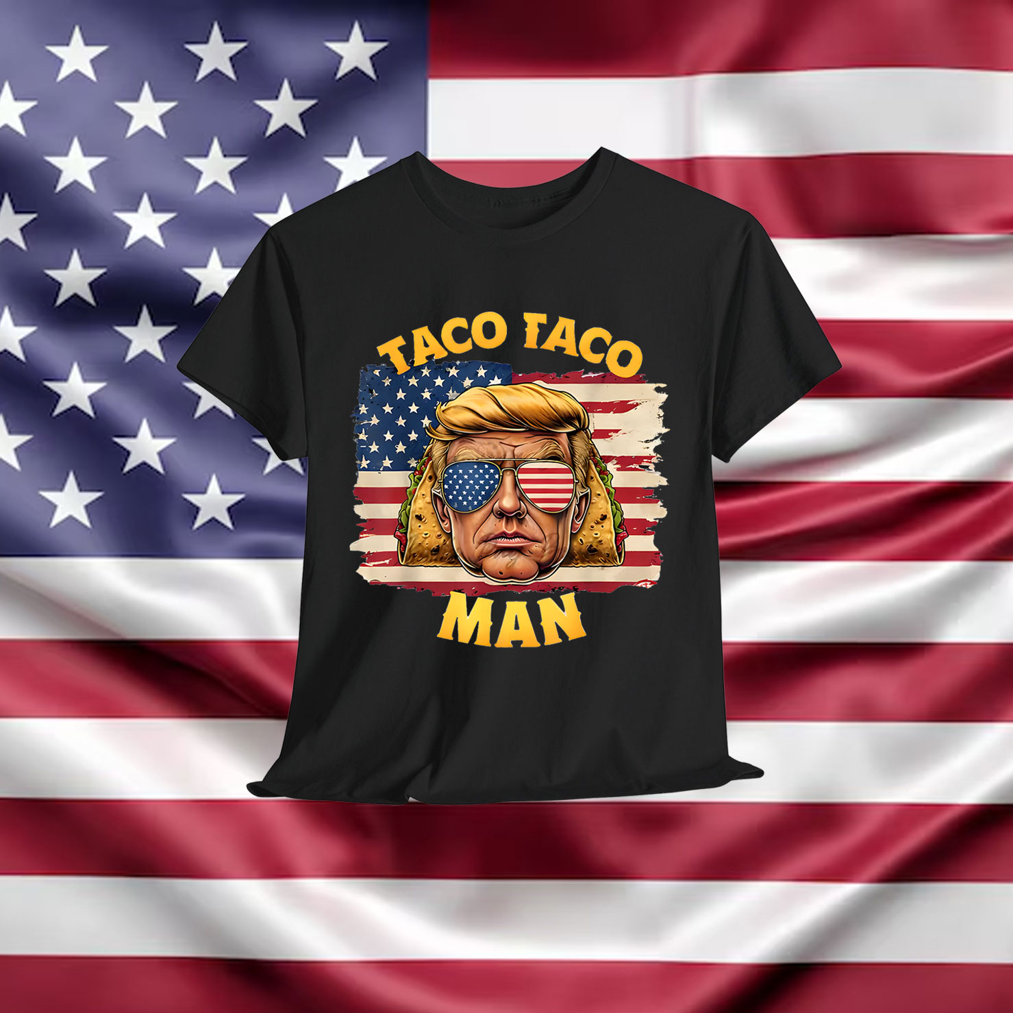 Taco Man Funny Trump Always Chickens Out T-Shirt