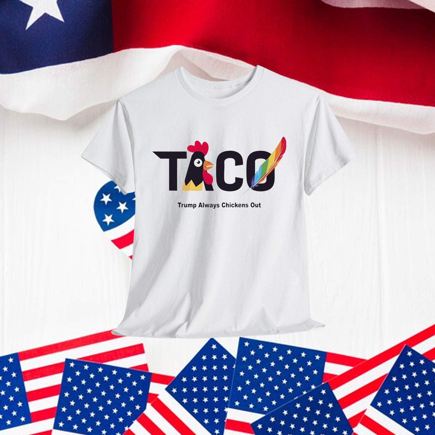 Taco Trump Always Chickens Anti Clipart Out T-Shirt