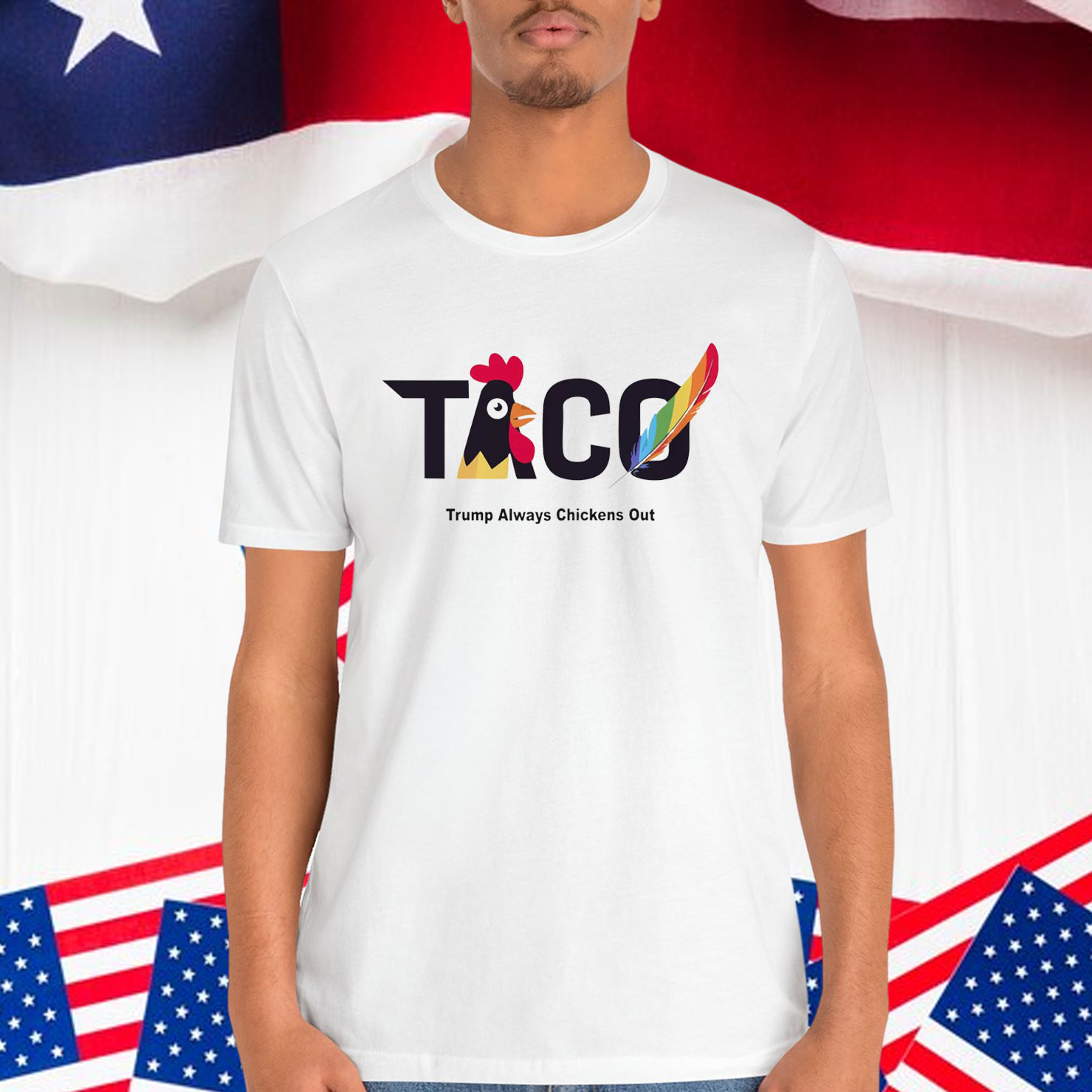 Taco Trump Always Chickens Anti Clipart Out T-Shirt