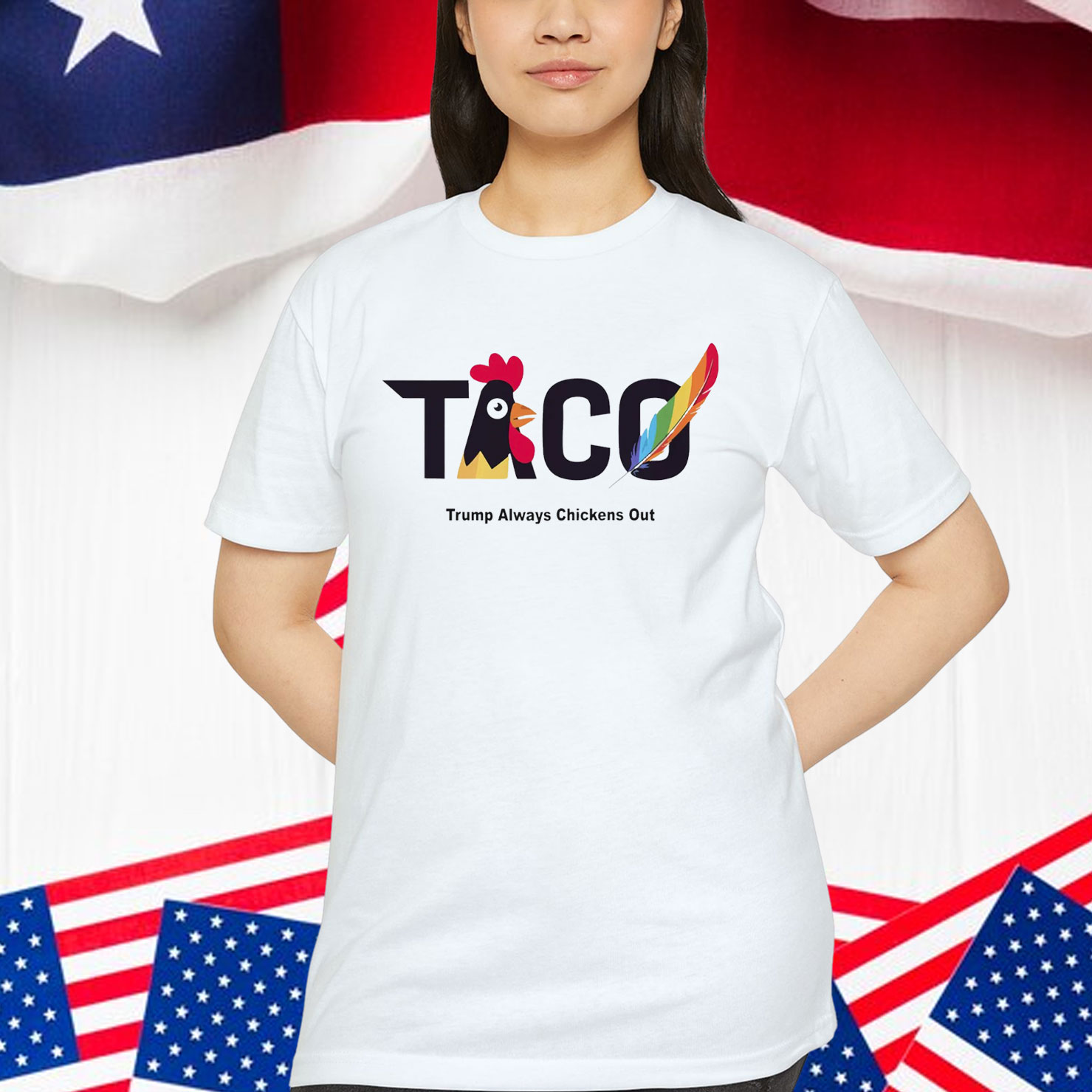 Taco Trump Always Chickens Anti Clipart Out T-Shirt