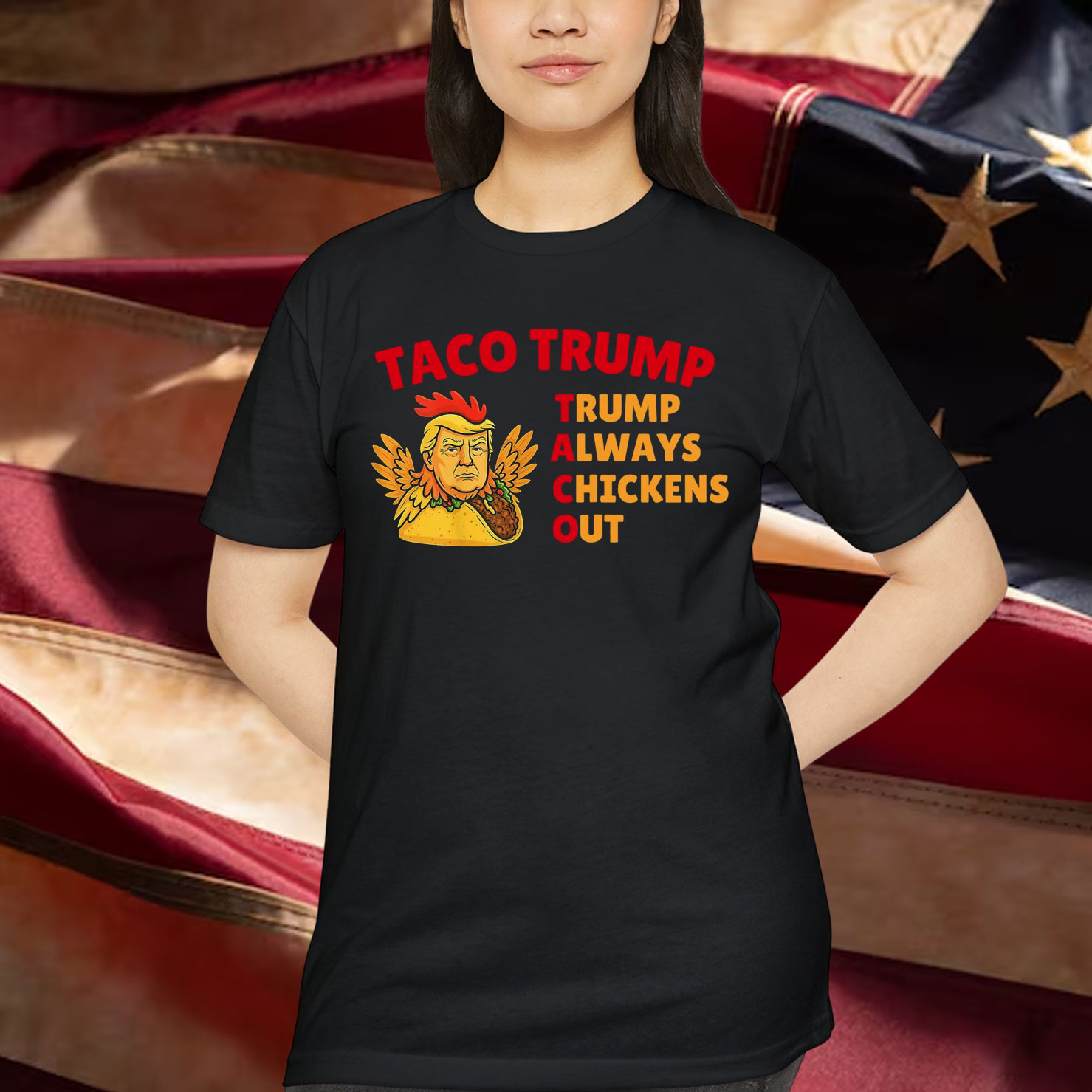 Taco Trump Always Chickens Out Shirt