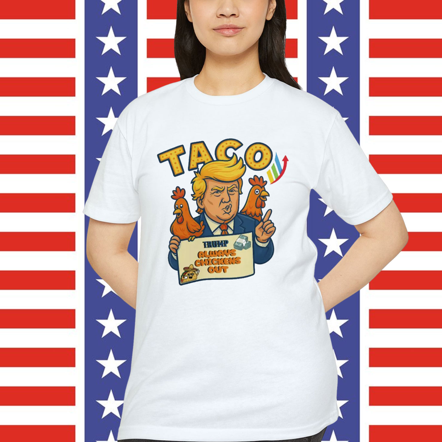Taco Funny Trump Always Chickens Out T-Shirt