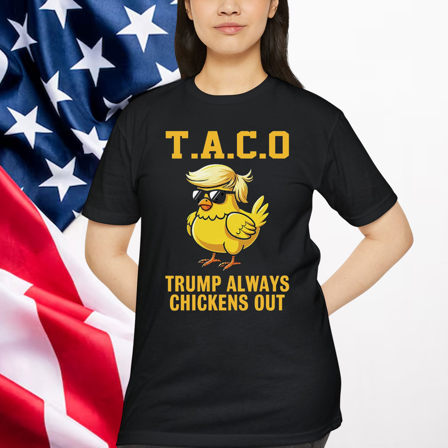 Let's Go Taco Trump Always Chickens Out Political T-Shirt
