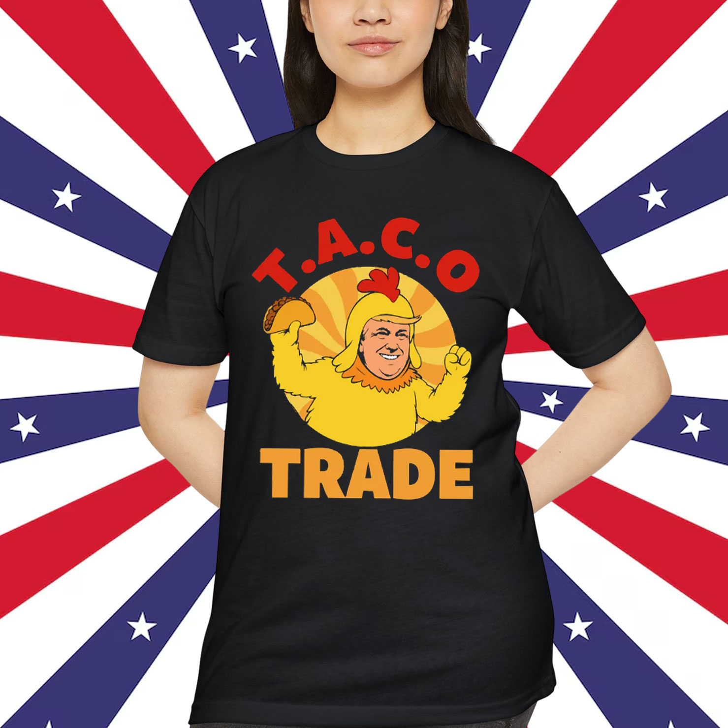Let's Go Taco Trump Out Chickens Parody T-Shirt