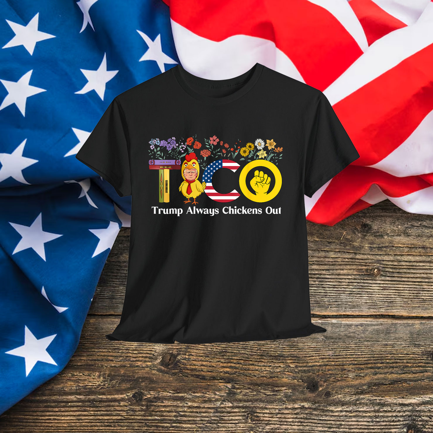 Let's Go Trump Always Out Chickens T-Shirt