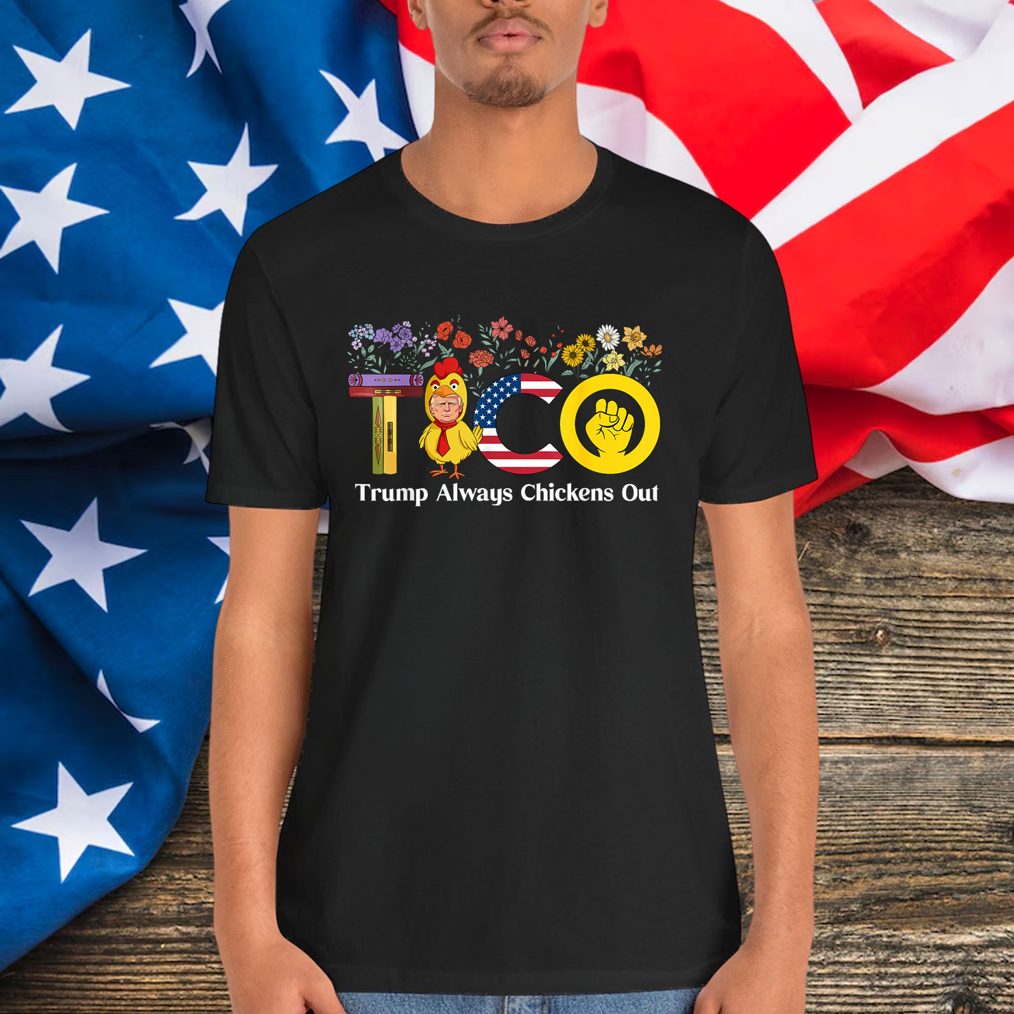 Let's Go Trump Always Out Chickens T-Shirt
