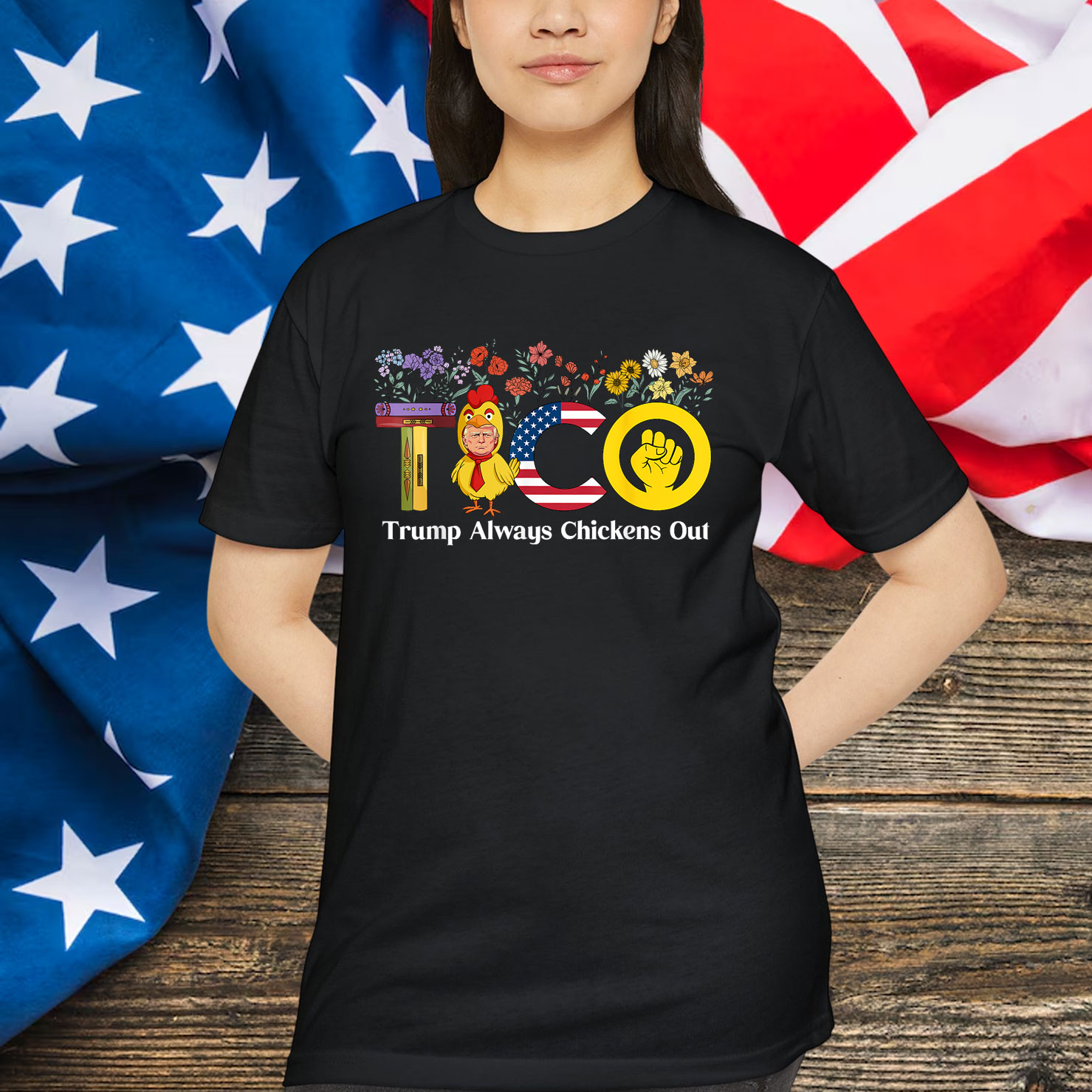 Let's Go Trump Always Out Chickens T-Shirt
