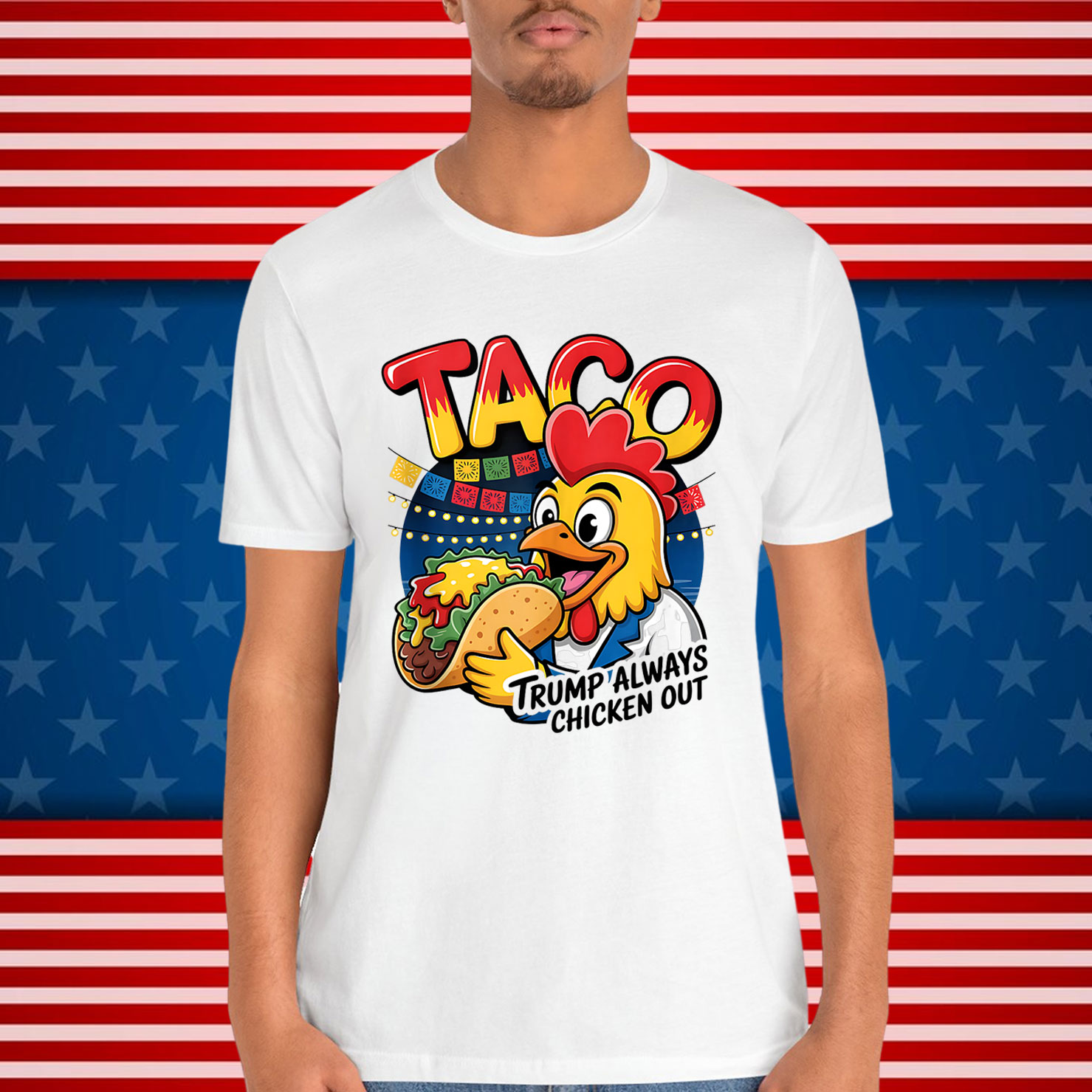 Trump Always Chicken Out Funny T-Shirt