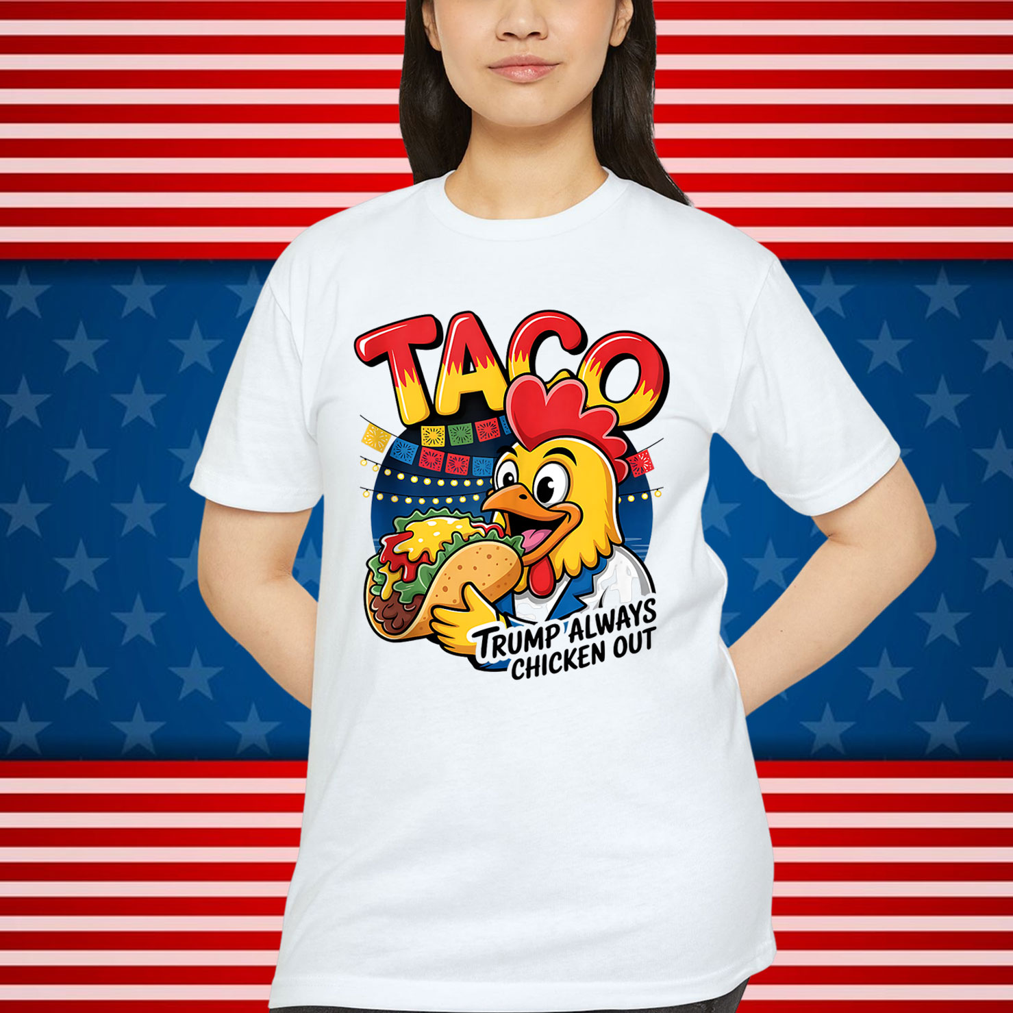 Trump Always Chicken Out Funny T-Shirt