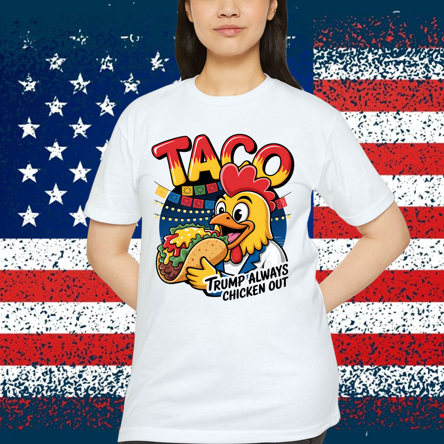 Trump Always Chicken Out Funny T-Shirt