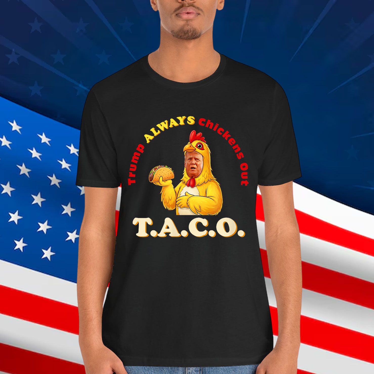 Trump Always Out Costume Funny Chicken T-Shirt