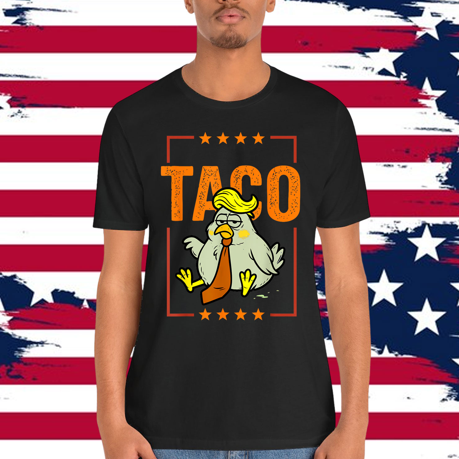 Trump Always Chickens Out Funny Trendy T-Shirt
