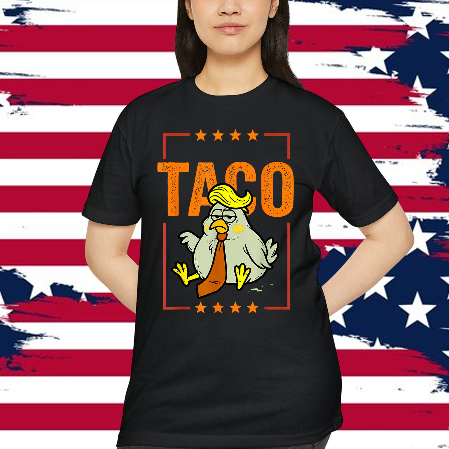 Trump Always Chickens Out Funny Trendy T-Shirt